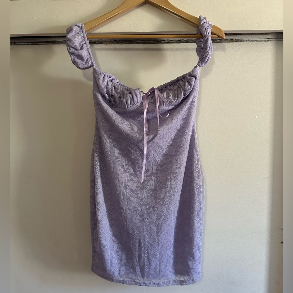 Celebrity by Hera Collection Purple Off Shoulder Dress Size M